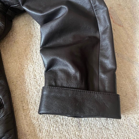 vintage chocolate brown Italian leather jacket Y2K - Picture 8 of 11